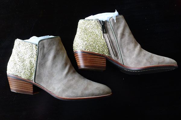 DIY Glitter Ankle Boots - Kristina Braly