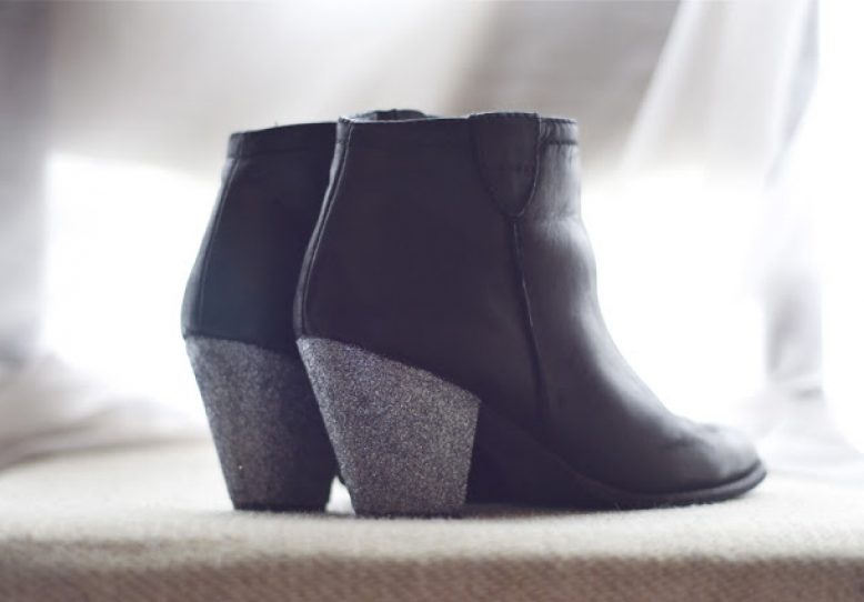 DIY Glitter Heeled Boots | A Pair & A Spare