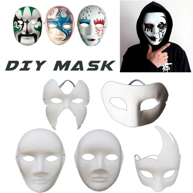 Self painted Halloween Mask Thickened DIY Environmentally Friendly