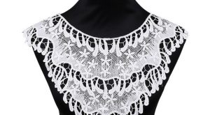 Misaya 1pc Embroidery Tassel Edge Big Lace Collar Flower Fabric,DIY