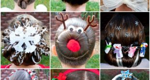 DIY Fabulous Festive Girls' Christmas Holiday Hairstyle