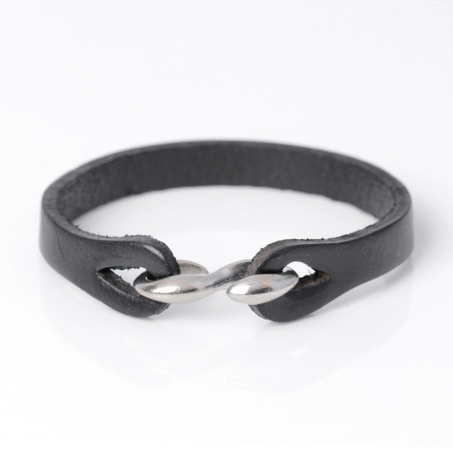 New Fashion Sporty Hook Bandage Men's Leather Bracelets High Quality