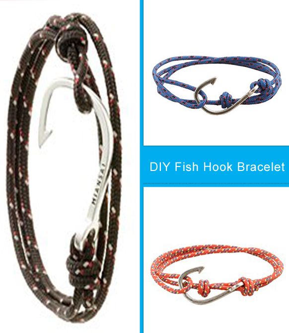 DIY fish hook Bracelet (unisex) I've also done this with S hooks