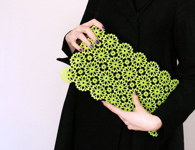 Lime Lace Clutch | 24 DIY Clutches | To Make from Brit + Co
