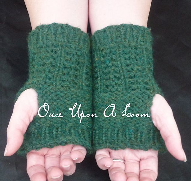 Ravelry: Melisande Wrist Warmers (Loom Knit) pattern by Once Upon A