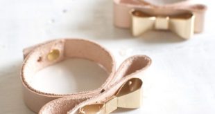 DIY Leather bow Bracelet | A Pair & A Spare