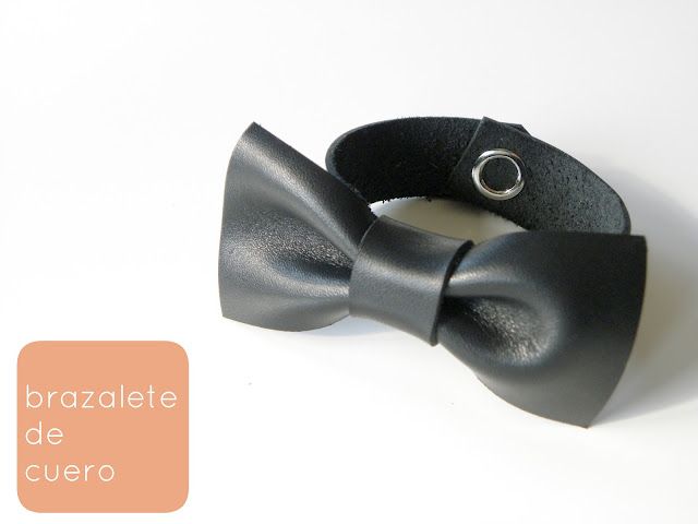 DIY leather bow bracelet | manualidades | Pinterest | Diy leather