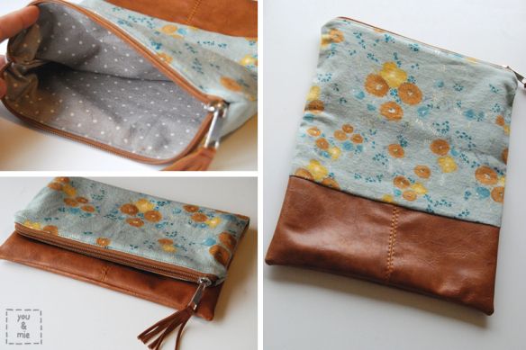How to make a leather accent clutch! #DIY #sew #purse | . must be