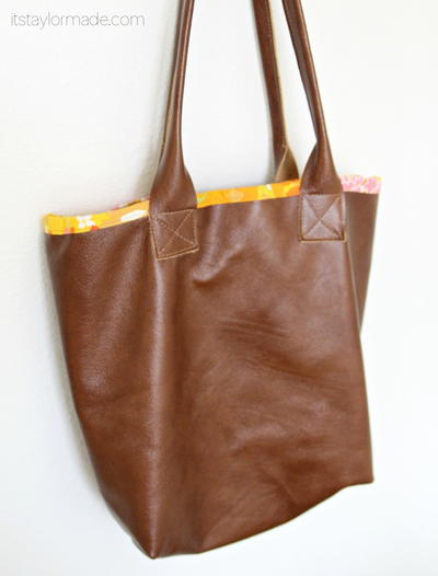 DIY Coach Leather Tote Pattern | AllFreeSewing.com
