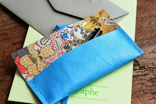 DIY Leather Pouch With Patterned Fabric Inside - Styleoholic