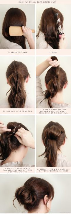 11 DIY Messy Bun Tutorial For Mediun to Long Hair