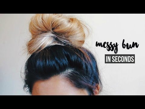 DIY: The PERFECT MESSY BUN in seconds! - YouTube