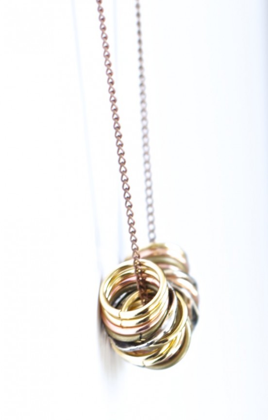 DIY Metal Ring Necklace