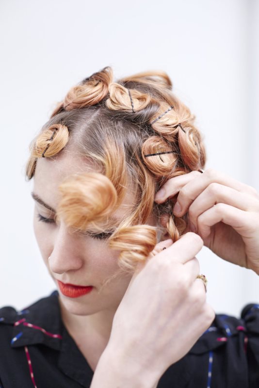 Picture Of easy diy pin curls to try 4