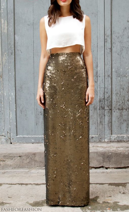 Easy Sewing Projects - DIY Maxi Skirts in 2019 | Sequin Dresses