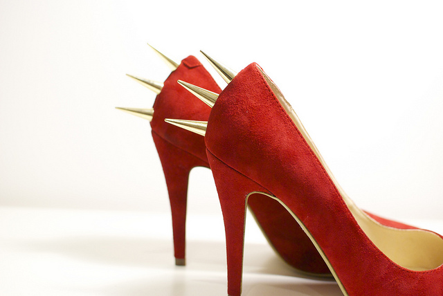 DIY spiked heels tutorial by A Pair And A Spare | - Trashion Helsinki -