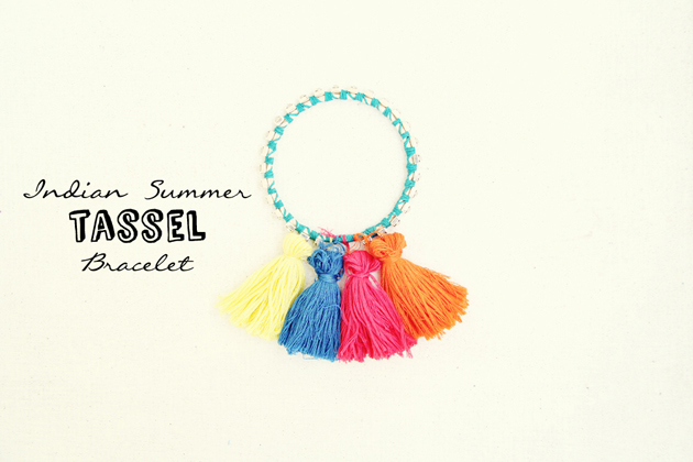 DIY Indian Summer Tassel Bracelet | Fall For DIY