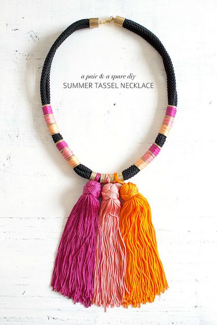 DIY Summer Tassel Necklace | DIY and Freebies | Pinterest | DIY, DIY