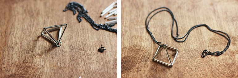 DIY Triangle Prism Necklace - The Merrythought