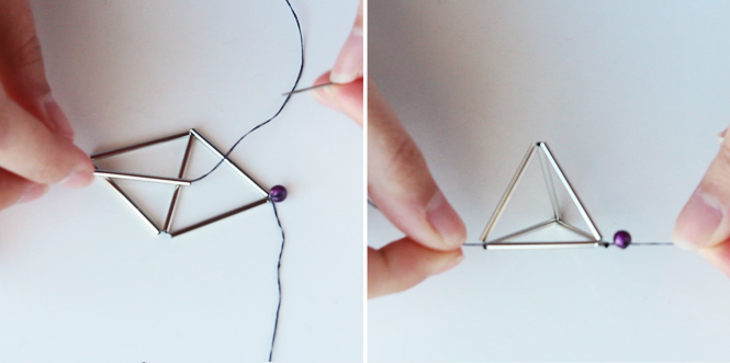 DIY Geometric Prism Necklace - Curly Made