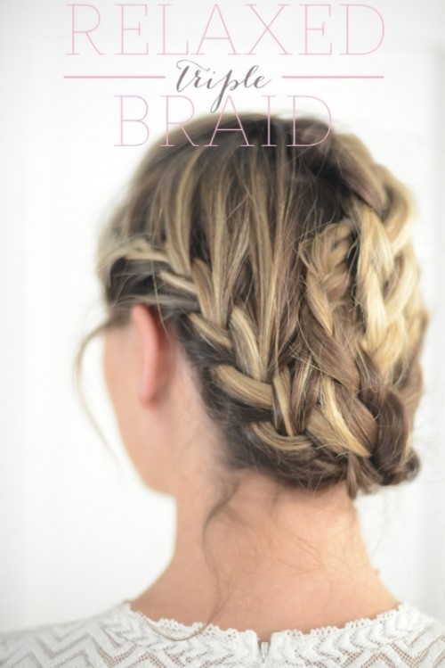 Cute And Relaxed DIY Triple Braid To Try - Styleoholic