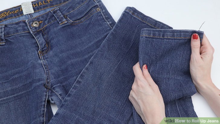 5 Ways to Roll Up Jeans - wikiHow