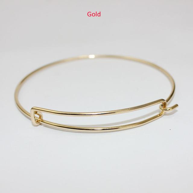 New Fashion Summer Style Brand Charms Wire Bangle Cuff Love Opening