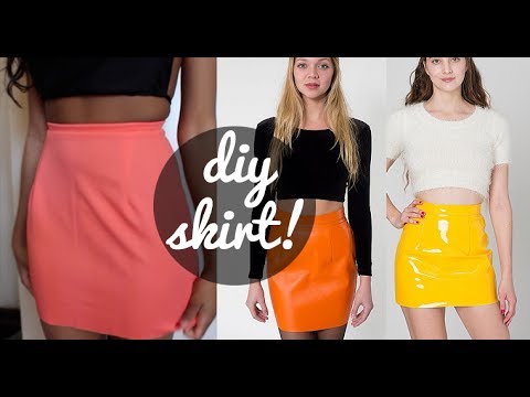 DIY American Apparel Inspired Power Mini Skirt (Sewing) [EASY] - YouTube