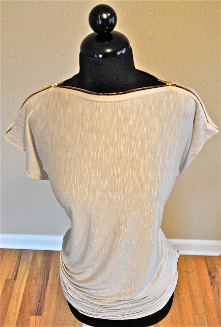 Original DIY Zipper Shoulders T-Shirt - Styleoholic