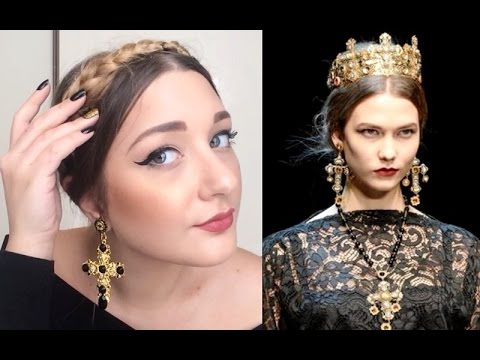 DOLCE & GABBANA INSPIRED LOOK - Hairstyle, Makeup and Outfit