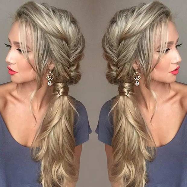 21 Pretty Side-Swept Hairstyles for Prom | Hair | Hair styles, Hair
