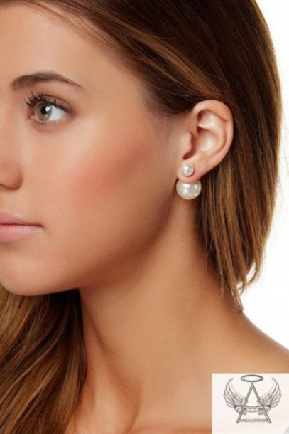 jewels, stud earrings, double sided earrings, ball earrings, fashion