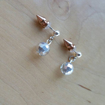 Rose gold double sided spike dangle from PreppyEdgeDesigns on