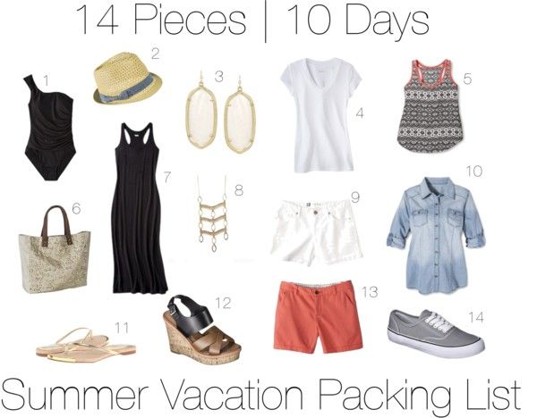 Ten Day Summer Vacation Packing List | Summer Vacation Packing