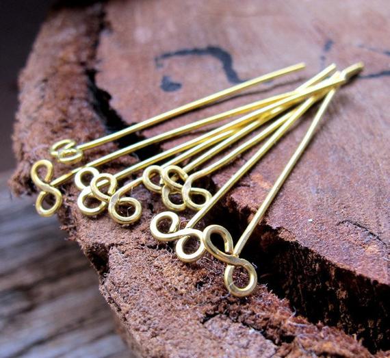 Infinity Headpins. Exclusive Design of Brass Head Pins set. | Etsy