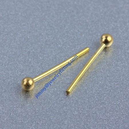 Jewelry Making findings Raw brass metal Ball head Pins Ball pins