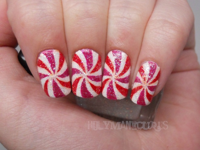 Holy Manicures: Peppermint Swirl Nails.