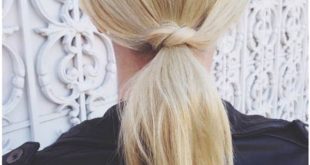 Picture Of easy peasy yet chic diy short hair ponytail 1