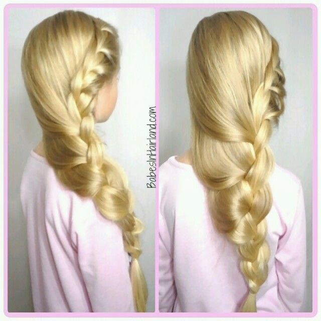 Loose French braid to look like Elsa from Frozen. www