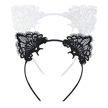 Amazon.com: DRESHOW 2 Pack Sexy Lace Cat Ears Women Cosplay Fashion