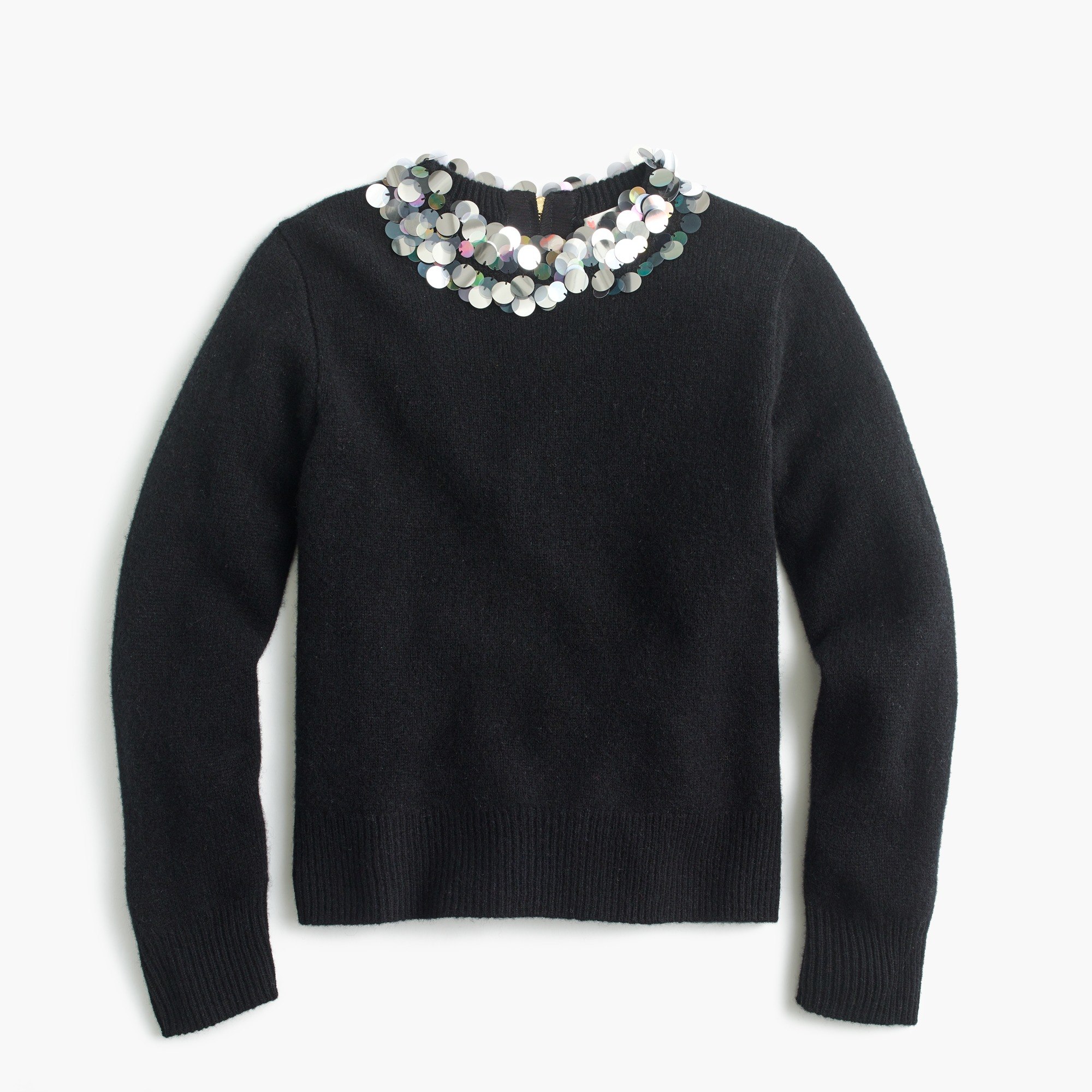 Girls' Wool Popover Sweater With Embellished Collar : Girls
