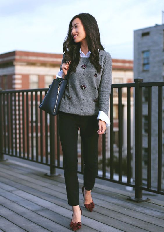 How To Wear An Embellished Sweater: 15 Ideas - Styleoholic
