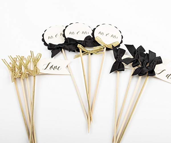 Amazon.com: Black and Gold Engagement Party Decorations Bridal