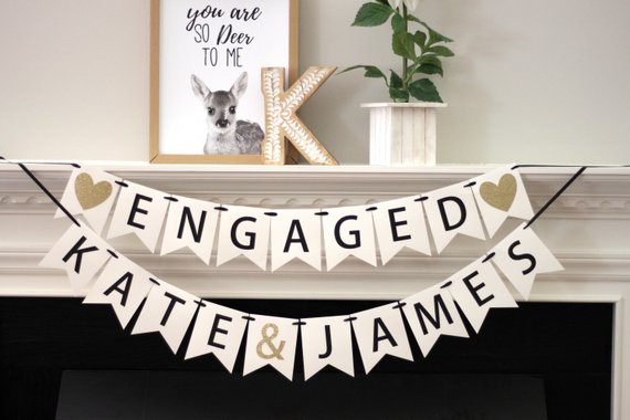 engagement party decorations bridal shower banner | Etsy