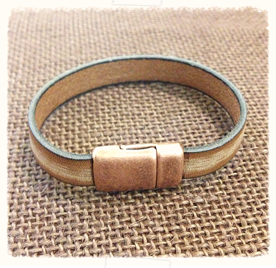 The Pegasus Project, Inc - European Leather bracelet w/ Copper clasp