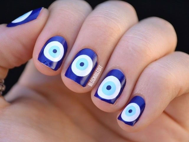10 Best Evil Eye Nail Art Designs u2014 Kesha Nail Art | Olive These