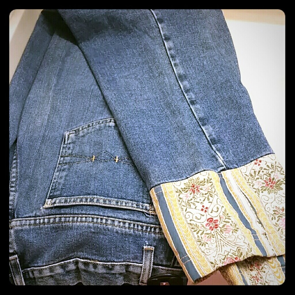 Northwest blue Jeans | Funky Fabric Cuff | Poshmark