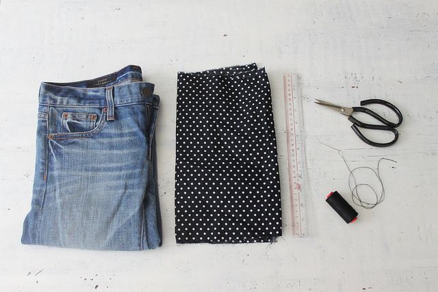 DIY FABRIC CUFF JEANS (THEY'RE SO EASY!) (a pair & a spare