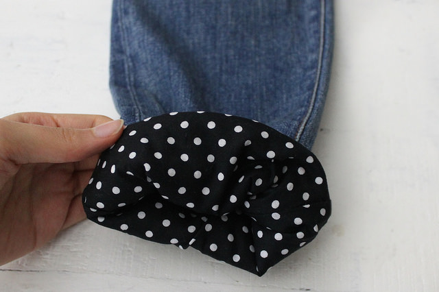 DIY Fabric Cuff Jeans (They're so Easy!) | A Pair & A Spare