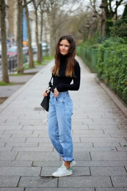 Fall And Winter Outfits With Boyfriend Jeans